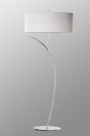 Eve Polished Chrome-Spain White Floor Lamps Mantra Shaded Floor Lamps